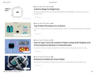 Latest Arduino Projects PDF list downloadable free.pdf