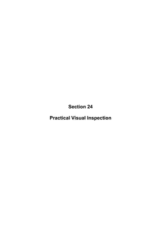 Section 24
Practical Visual Inspection
 