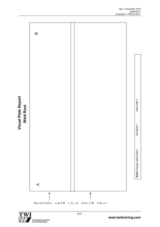 Rev 1 November 2010
Appendix 2
Copyright  TWI Ltd 2011
www.twitraining.com
A2-8
 