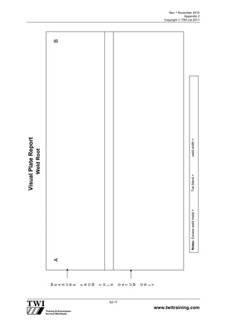 Rev 1 November 2010
Appendix 2
Copyright  TWI Ltd 2011
www.twitraining.com
A2-17
 