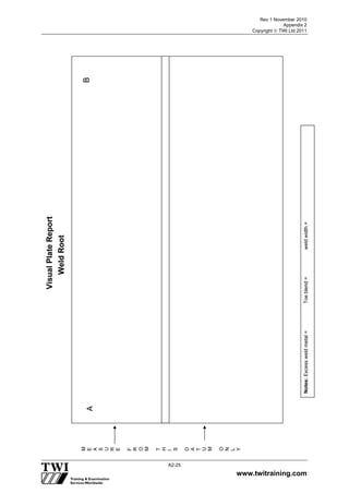 Rev 1 November 2010
Appendix 2
Copyright  TWI Ltd 2011
www.twitraining.com
A2-25
 