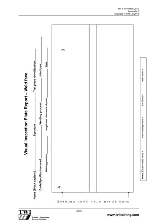 Rev 1 November 2010
Appendix 2
Copyright  TWI Ltd 2011
www.twitraining.com
A2-40
 
