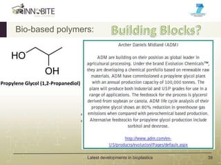 Latest developments in bio plastics (thermosets) | PPTX