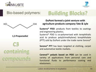 Latest developments in bio plastics (thermosets) | PPTX