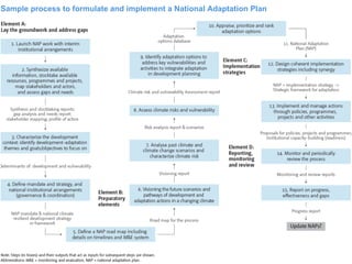 Sample process to formulate and implement a National Adaptation Plan
 