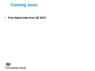 Coming soon
• Free digital data from Q2 2015
 