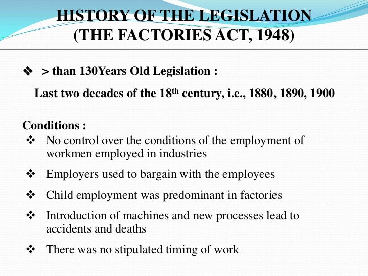 factories act 1948