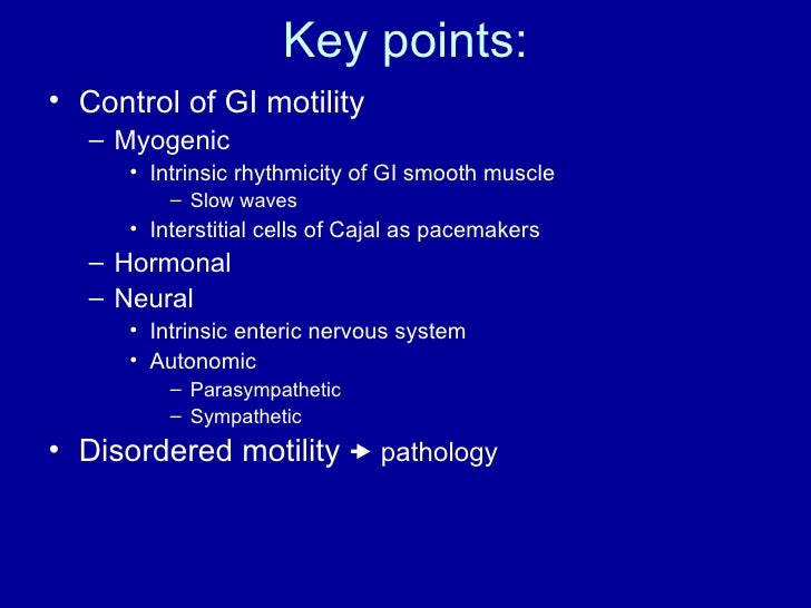 Gut motility lecture