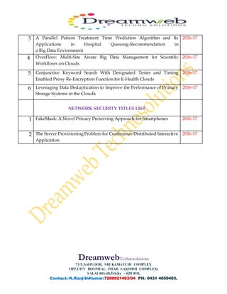 DreamwebTechnosolutions
73/5,3rdFLOOR, SRI KAMATCHI COMPLEX
OPP.CITY HOSPITAL (NEAR LAKSHMI COMPLEX)
SALAI ROAD,Trichy - 6...