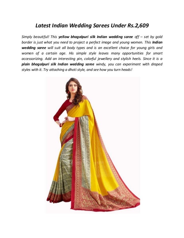 Latest Indian Wedding Sarees Under Rs 2 609