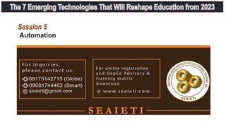 Session 5
Automation
 
