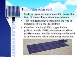 Latest in the solar pv technologies | PPTX