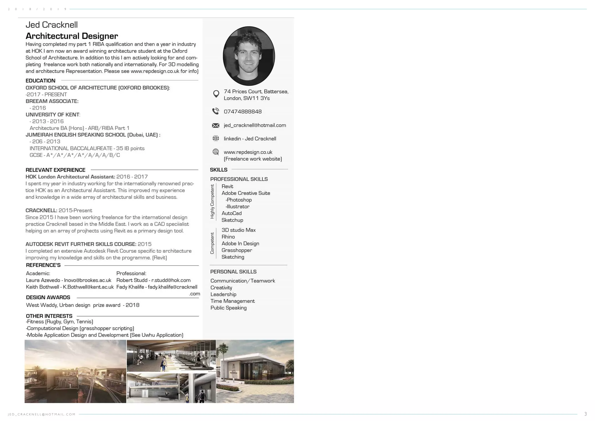 Jed cracknell architecture portfolio & CV | PDF | Resume Writing and ...