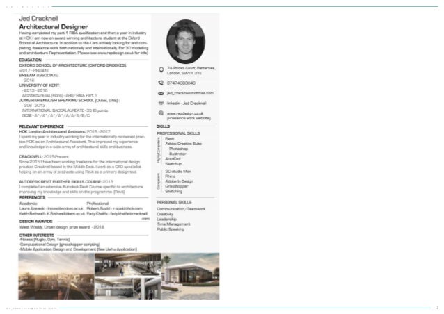 Jed Cracknell Architecture Portfolio Cv Jed Cracknell Architecture Portfolio Cv
