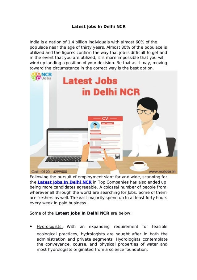 Latest jobs in delhi ncr
