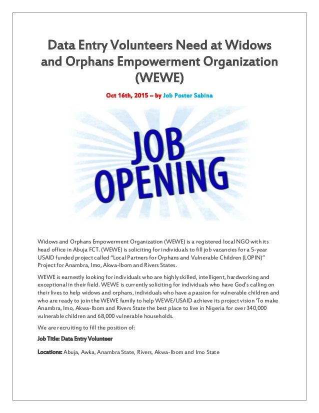 job vacancy in nigeria