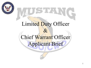 1 Limited Duty Officer&Chief Warrant OfficerApplicant Brief 