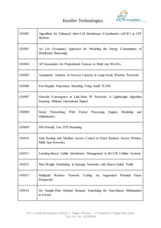 Final Year IEEE 2014 CSE projects Tite's list | DOCX