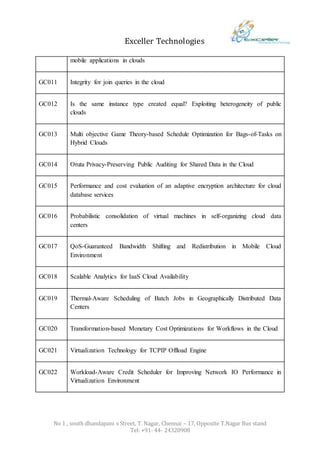 Final Year IEEE 2014 CSE projects Tite's list | DOCX