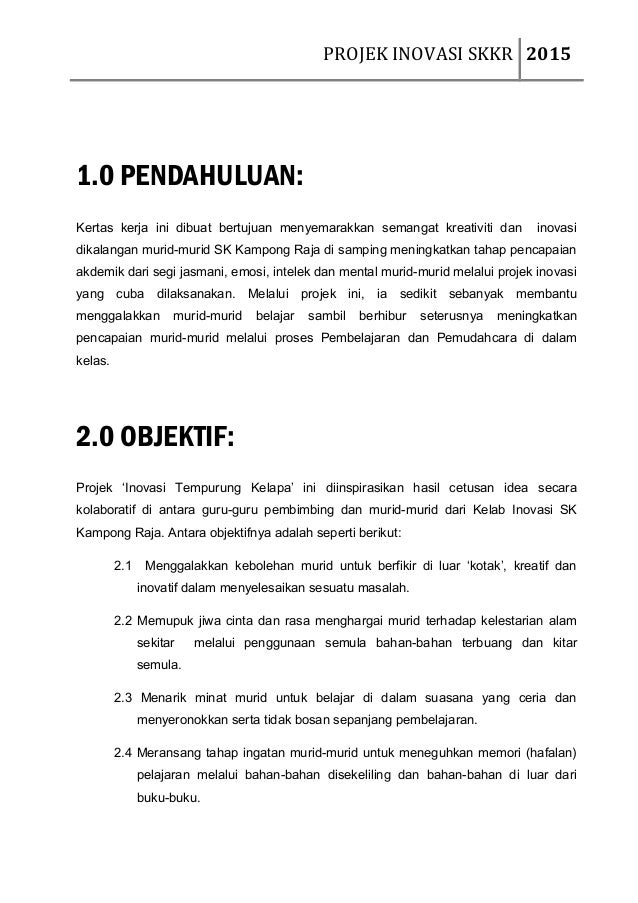 Kertas Cadangan Projek  Inovasi  noicesl