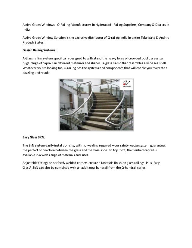 QRailing q railing dealers in HyderabadStainless steel railings