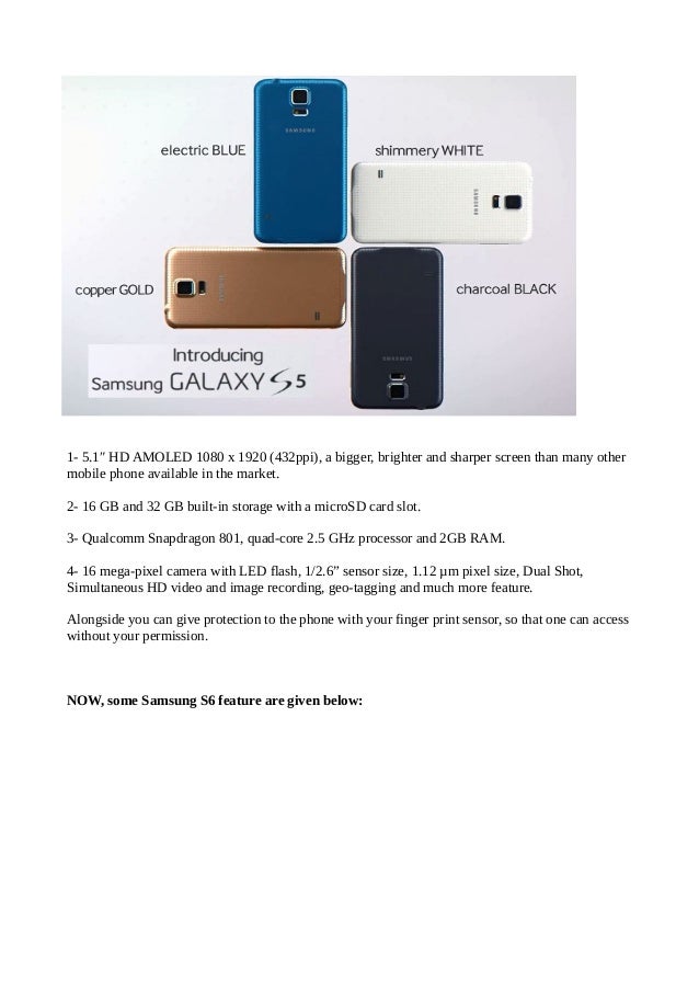 Samsung Smartphone Comparison Chart