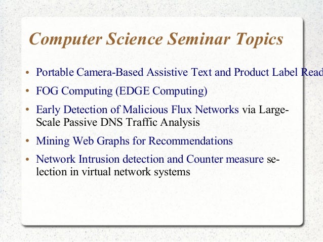 Topics research papers computer networks