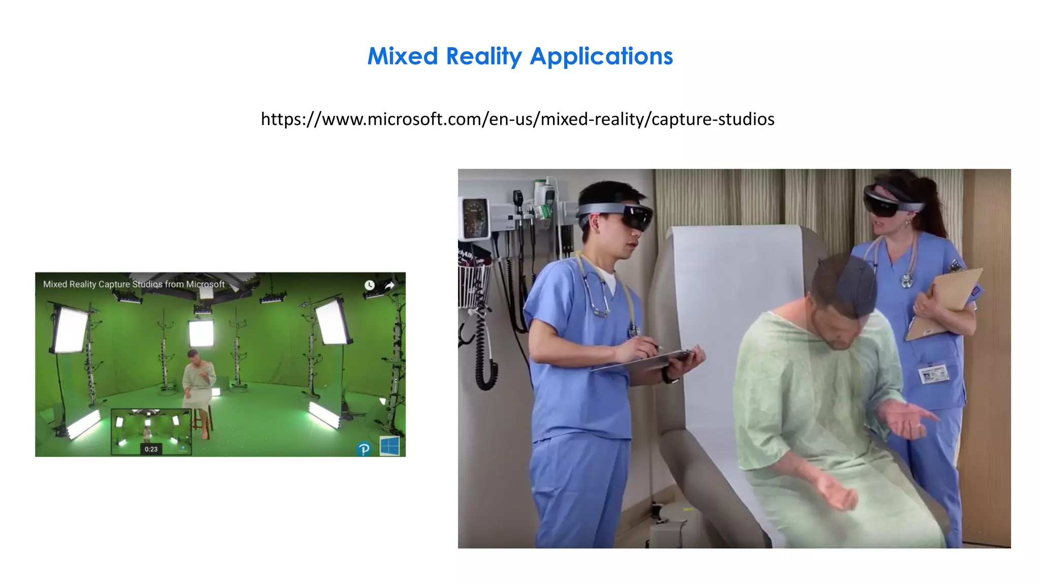 Mixed Reality Applications
https://www.microsoft.com/en-us/mixed-reality/capture-studios
 