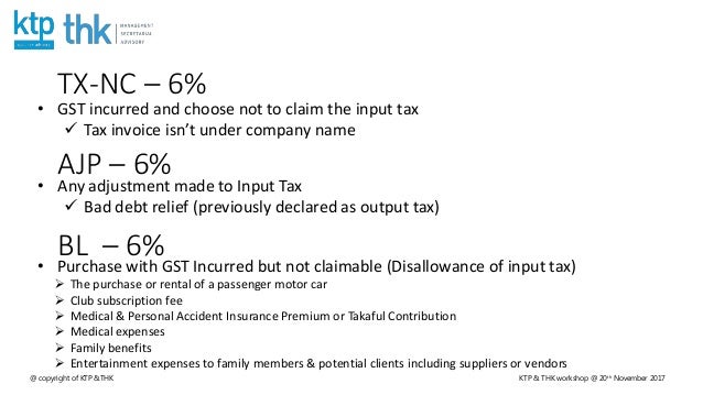 Latest update of GST tax code