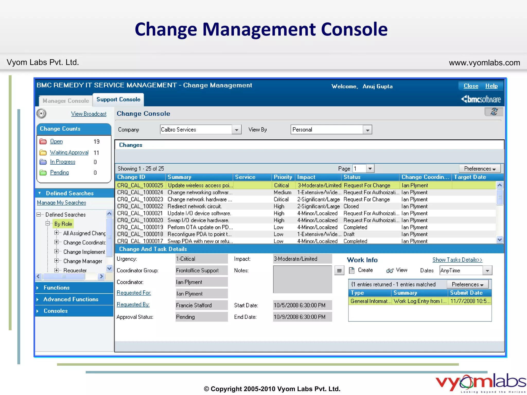 Change Management Console 