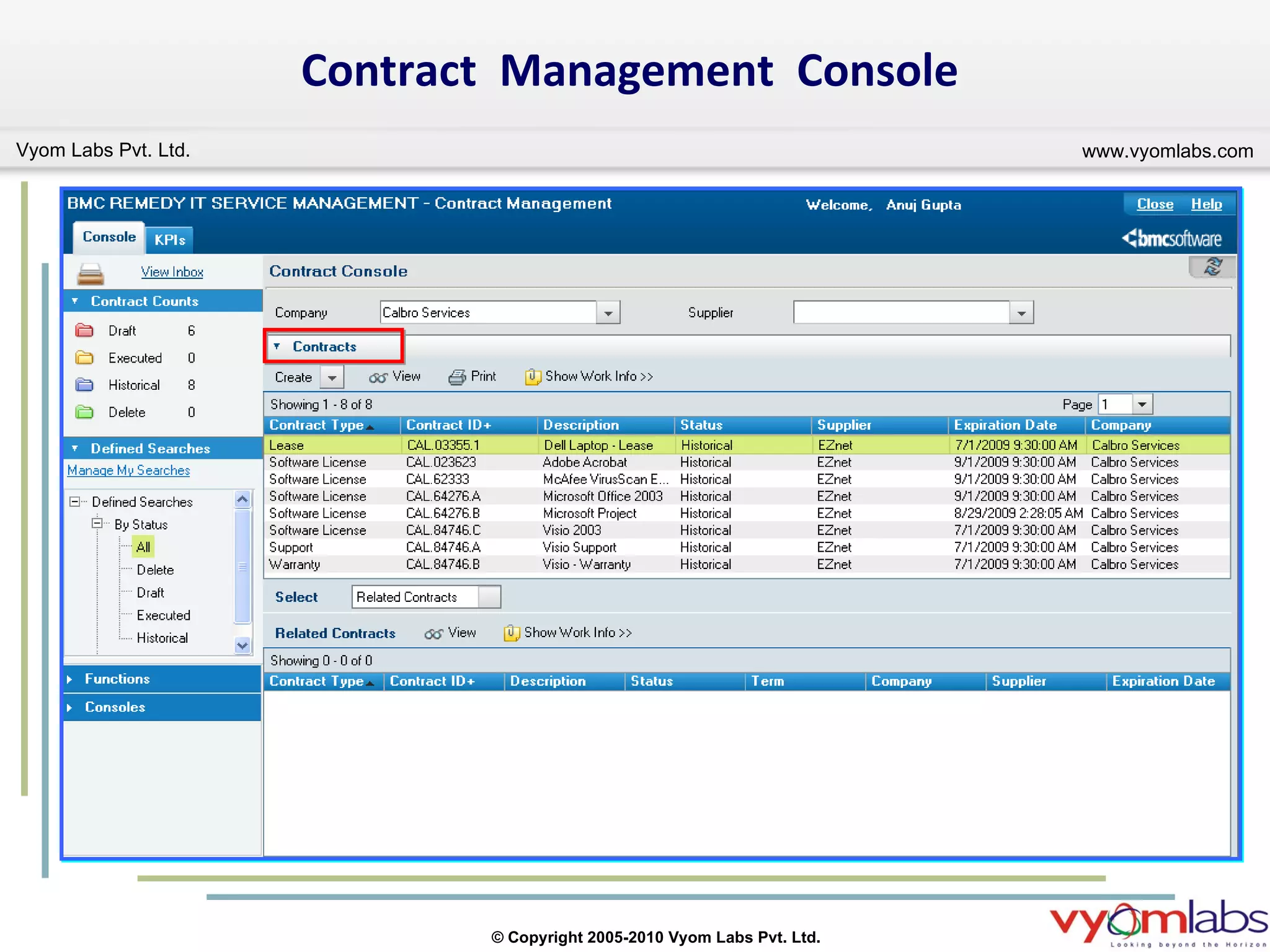 Contract  Management  Console 