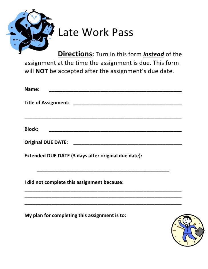 late work pass template