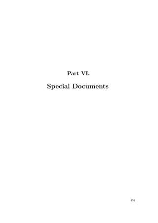 Part VI.
Special Documents
451
 