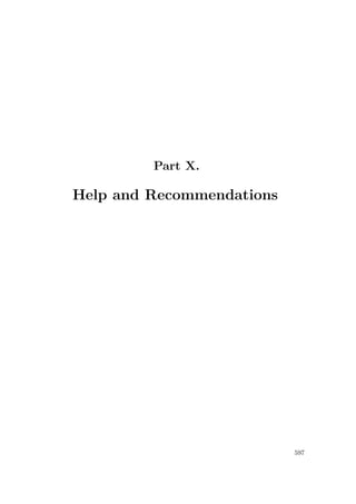 Part X.
Help and Recommendations
597
 
