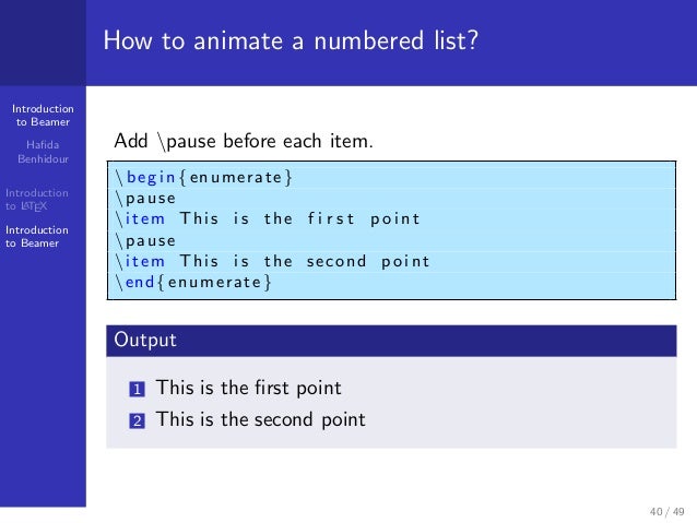 Latex list with custom labels