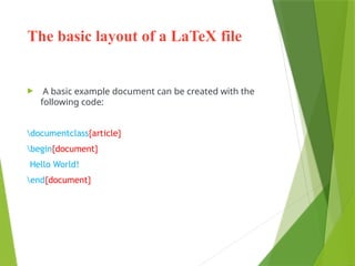 TECHNICAL WRITING USING LATEX POWER POIN | PPTX