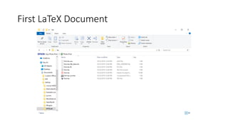First LaTeX Document
 