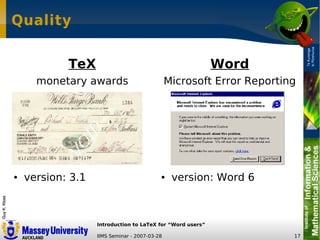 LaTeX Introduction for Word Users