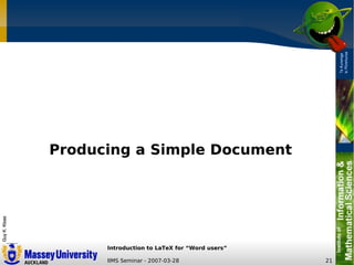 LaTeX Introduction for Word Users