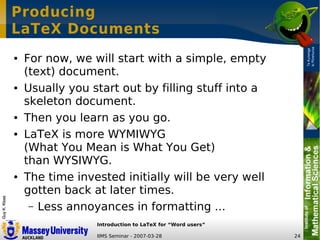 LaTeX Introduction for Word Users