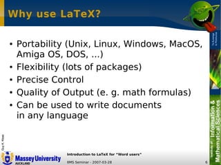 LaTeX Introduction for Word Users