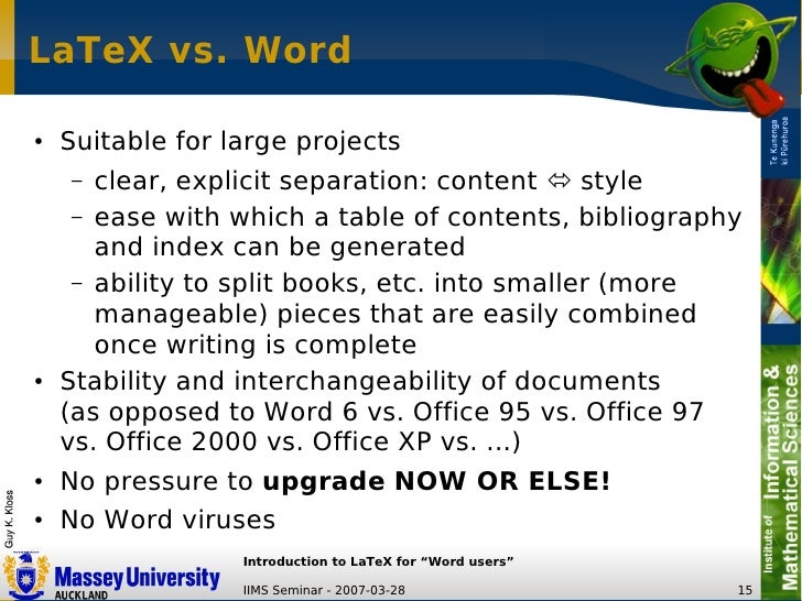 LaTeX Introduction for Word Users