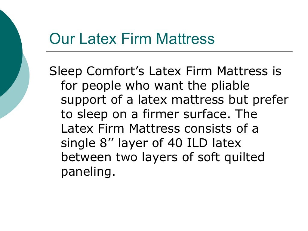 Latex Mattress Core Density and ILD