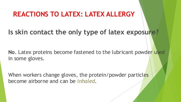 allergies Classification of latex