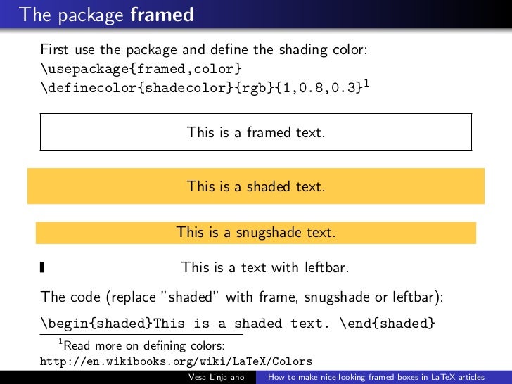 How to make boxed text with LaTeX