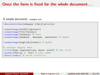 LaTeX for beginners | PDF