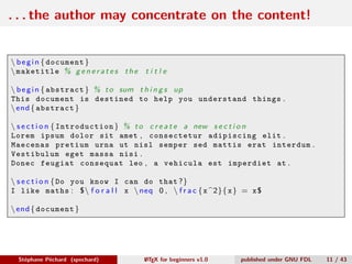 LaTeX for beginners | PDF