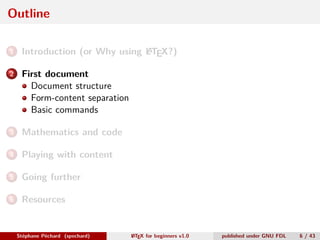 LaTeX for beginners | PDF