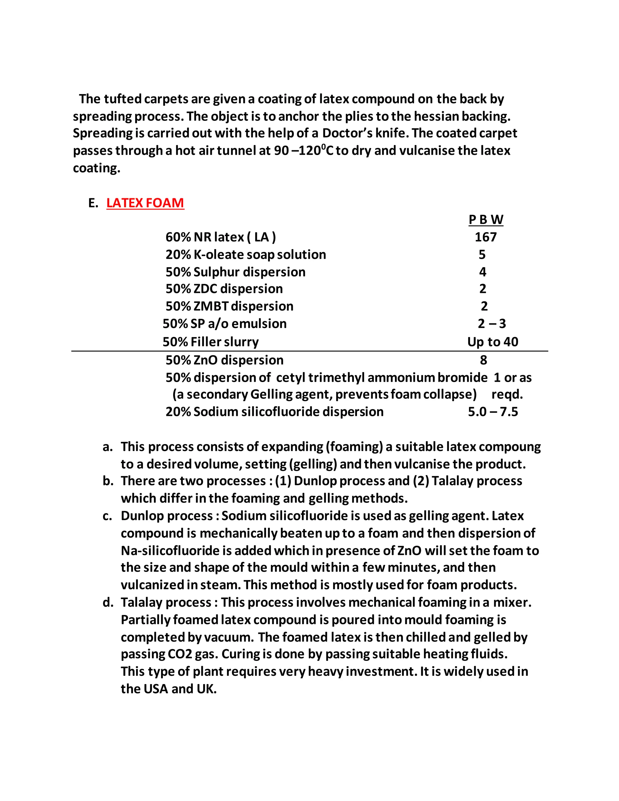 Latex ingredients and compounding with formulations of products with ...