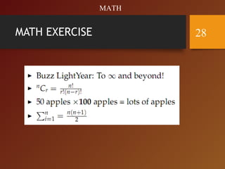 MATH EXERCISE 28
MATH
 